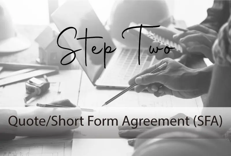 Quote/Short form agreement (SFA) to start the structural engineering design with MZ.G